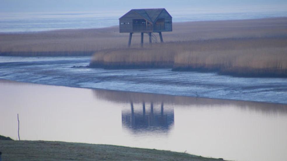 In Nieuw Statenzijl - im Bild der Kiekkaaste - wird die Fahrrad-Gruppe am 26. Juni die Grenze ins Rheiderland überqueren. © Foto: Szyska