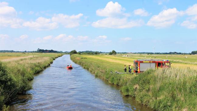 Rind aus Kanal gerettet