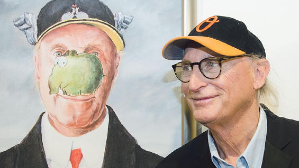 Er ist zurück: Otto Waalkes hat in der Kunsthalle seine Ausstellung präsentiert. Der kreative Streifzug birgt viele Stationen seiner ostfriesischen Heimat. © Fotos: Hanken