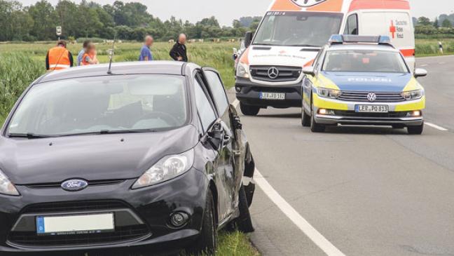 Fünf Verletzte bei Unfall  mit drei Autos