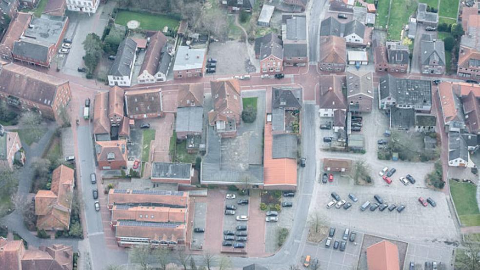 Das Weeneraner Innenstadt-Quartier mit dem Vogelsangplatz aus der Vogelperspektive. © Foto: Klemmer