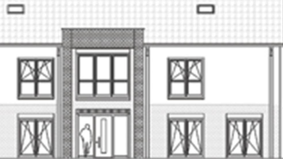 Die überarbeiteten Pläne für das »Zahnhaus«, das ab Ende August an der Industriestraße in Weener gebaut werden soll, sehen den Haupteingang nicht mehr an der Seite, sondern nun vorne vor. © Foto: Gebr. Geyken Bauunternehmen GmbH (Ihrhove)