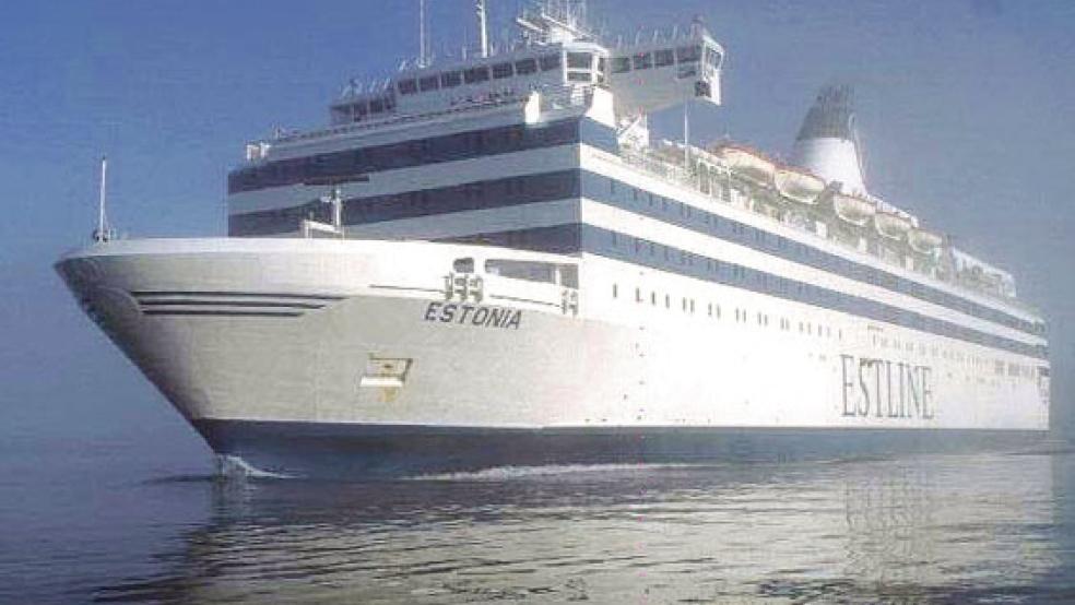 Im Jahr 1994 havarierte die estnische Ostsee-Fähre »Estonia« vor der Südküste Finnlands. © Foto: dpa