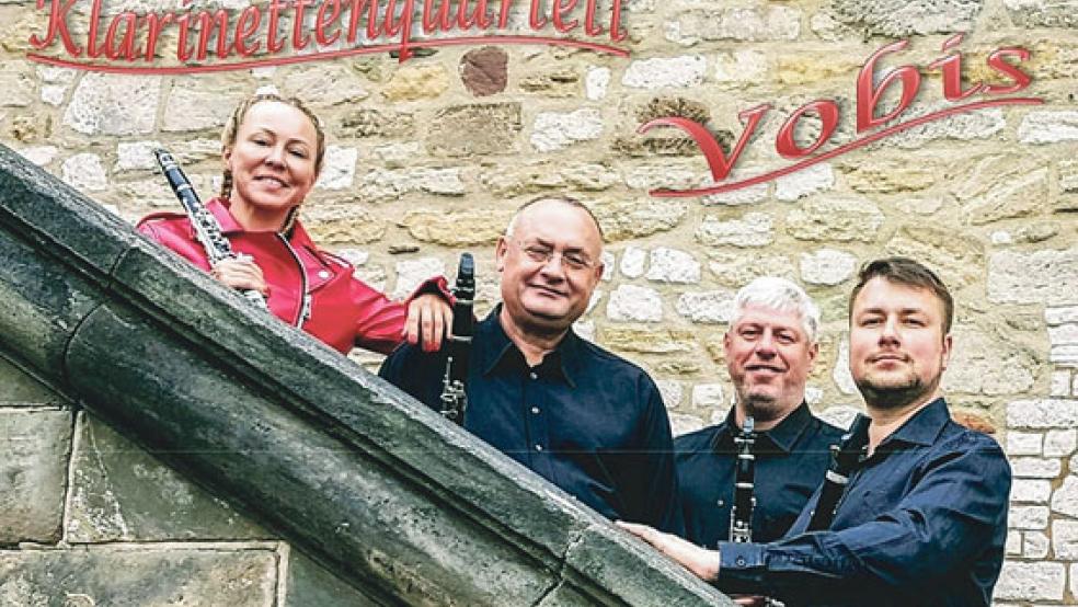 Das Klarinettenquartett »Vobis« kommt im August zu einem Gastspiel in die Georgskirche Weener. © Foto: privat