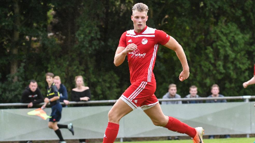 Jemgums Mark Bruns traf auch zum 1:0 im Pokal.  © Bruins