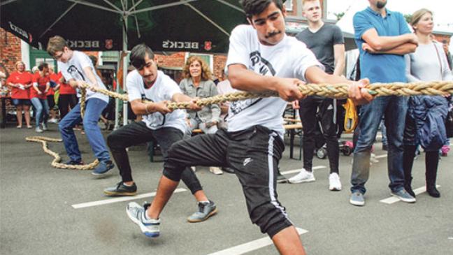 Tauziehen mit Taktik und Trossenriss