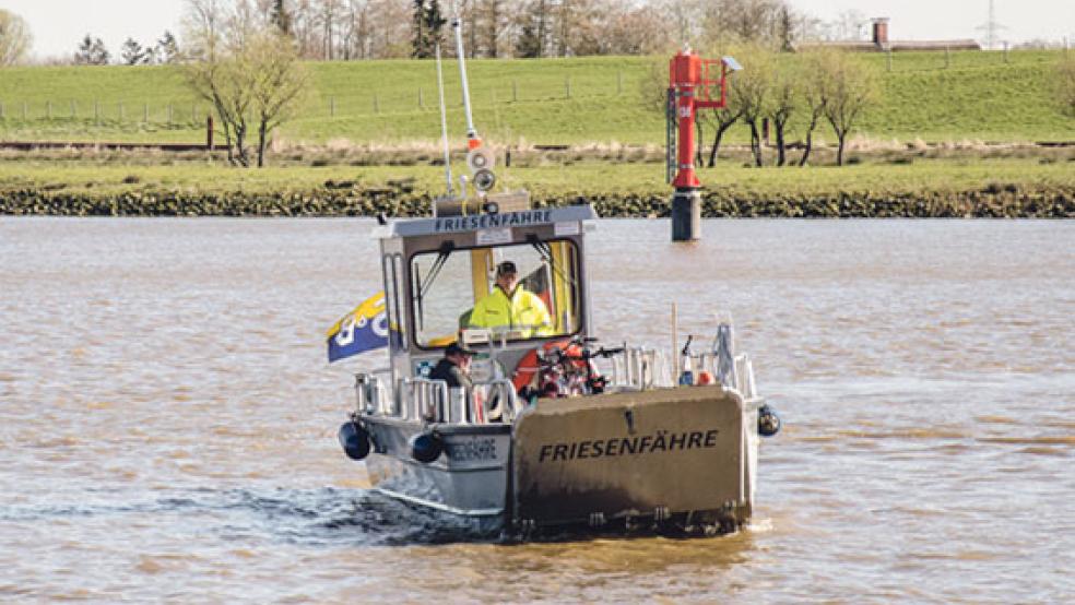 Die Friesenfähre, hier beim Saisonstart, wird sehr gut angenommen, die Auslastung ist gut. © Foto: Hanken
