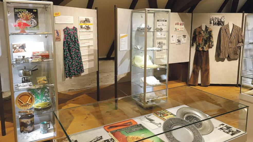 Ein Blick in die Ausstellung über die Sechziger im Historischen Museum Aurich. © Foto: Historisches Museum Aurich