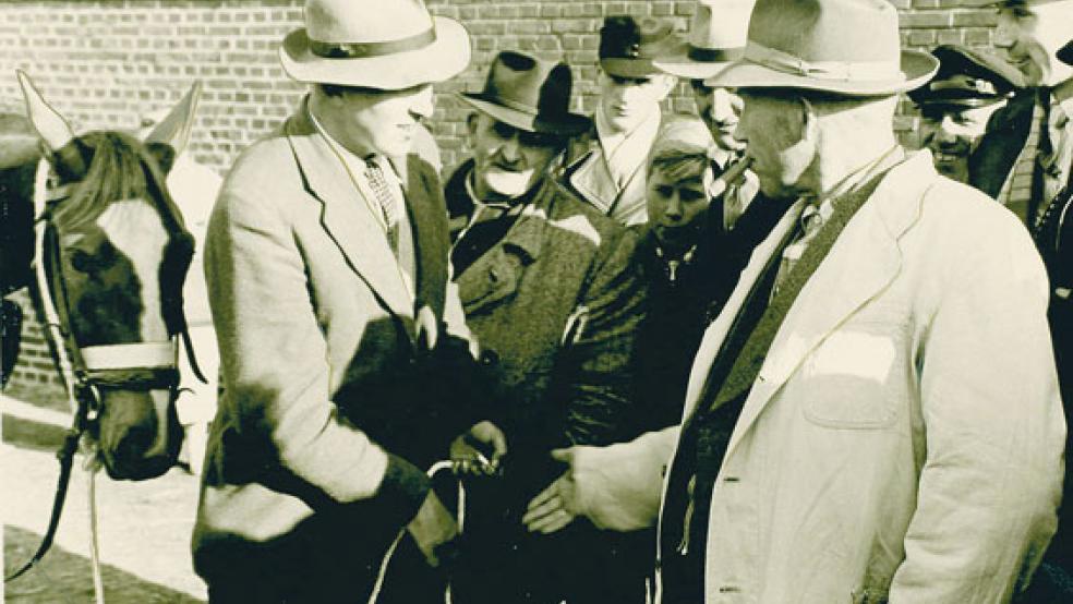 Auf dem Gallimarkt sprachen die Viehhändler früher eine Geheimsprache. © Foto: Landkreis Leer