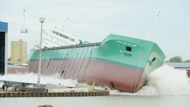 Stapellauf auf der Ferus Smit Werft