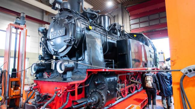 Lok »Molli« zu  Besuch auf Borkum