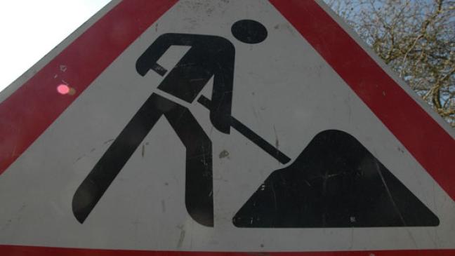 Bauarbeiten im Autobahn-Dreieck