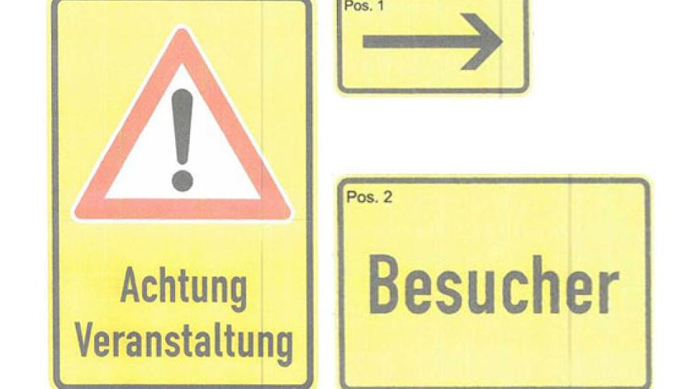 Diese Schilder sind zwischen dem 13. Und dem 16. September in Weener gestohlen worden. © Foto: Polizei