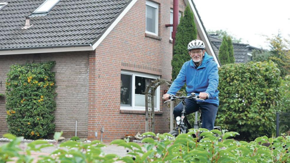 Hans-Otto Saatkamp aus Möhlenwarf hat erfolgreich am »Stadtradeln« teilgenommen. Der 71-Jährige unternahm insgesamt 19 Touren und legte dabei mehr als 1100 Kilometer mit seinem Draht­esel zurück.  © Foto: Boelmann