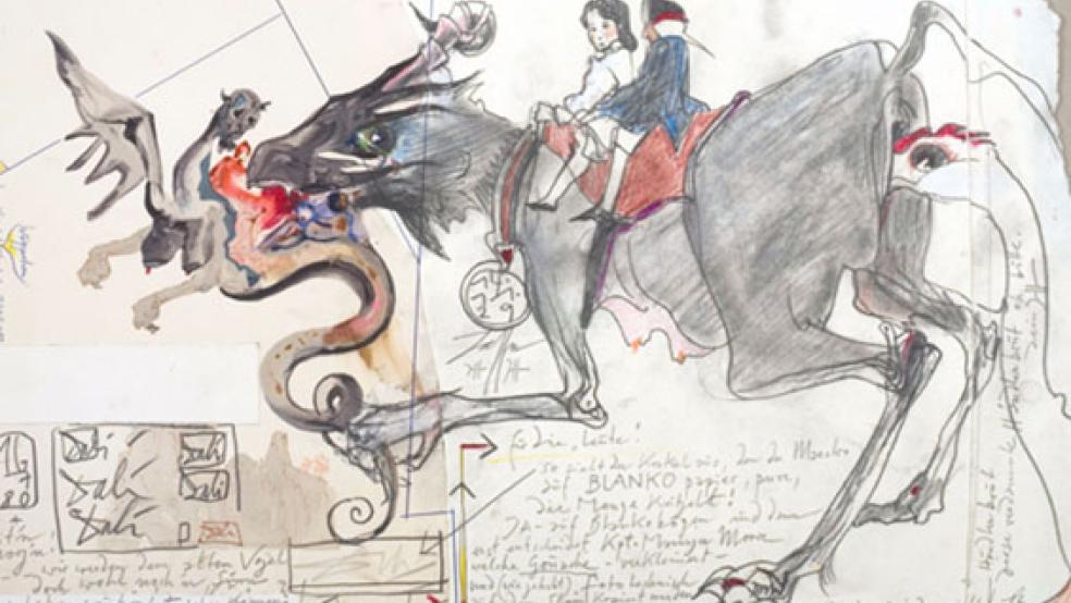 Horst Janssen - »Dalí, Dalí, Dalí« (1980). Galerie Brockstedt, Hamburg/Berlin. © Foto: Kunsthalle Emden