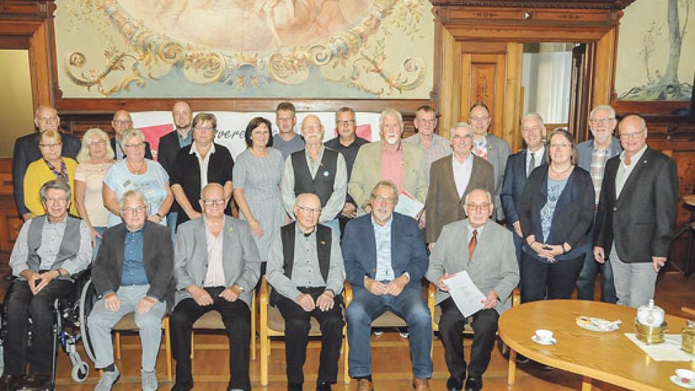 Der Ver.di Ortsverein ehrte im Leeraner Rathaussaal Mitglieder für langjährige Mitgliedschaft. © Foto: Wolters