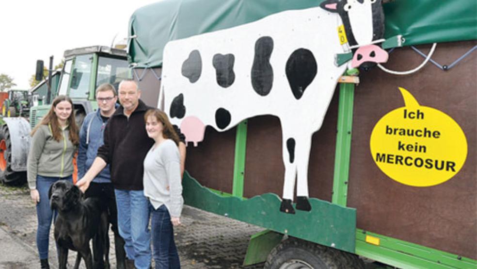 Halten immer zusammen: Fenna, Lennart, Gerhard und Christiane Berends (von links) aus Wymeer.  © Foto: Boelmann