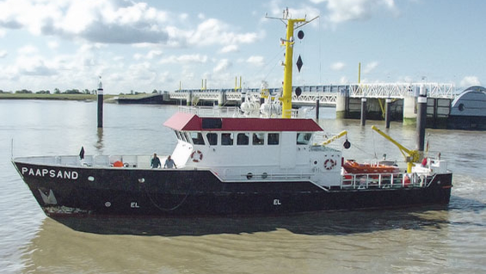 Das Vermessungssschiff »Paapsand« hat das Havariegebiet kontrolliert und festgestellt: Es gibt keine Hindernisse mehr für die Schifffahrt. © Foto: WSA Emden