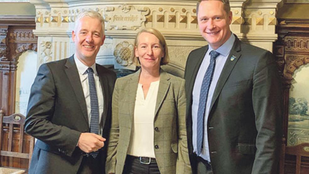 Neue OTG-Spitze: Landrat Matthias Groote (Vorsitzender Gesellschafterversammlung OTG), Imke Wemken (Geschäftsführerin OTG) und Holger Heymann (stellvertretender Vorsitzender Gesellschafterversammlung OTG). © Foto: OTG