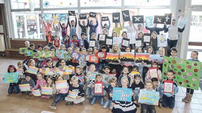 Grundschüler gestalten Kunstkalender 2020