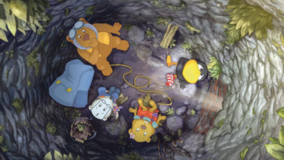 Der kleine Rabe Socke und seine Freunde begeben sich auf eine spannende Entdeckungsreise, um einen verlorenen Schatz zu finden. © Foto: Universum Film