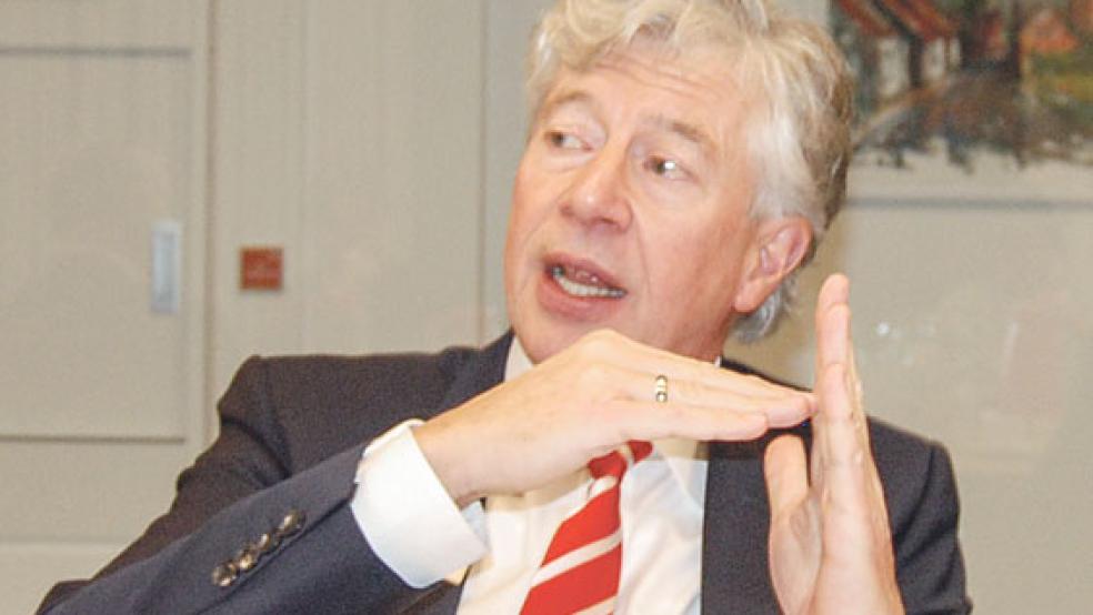 »Man gewinnt Märkte, wenn man Vertrauen aufbaut und sich kümmert«, so Sparkassenvorstandschef Heinz Feldmann während der Jahrespressekonferenz. © Foto: Hoegen