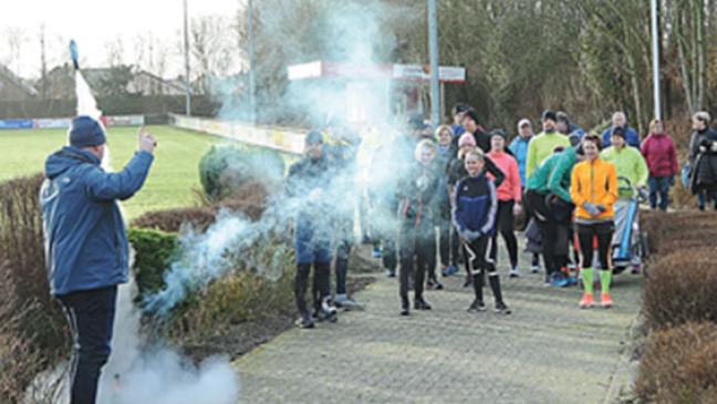Startsignal mit einer  Silvesterrakete