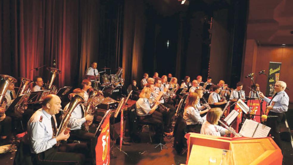 Der Musikzug Middels sorgte auf dem Auricher Neujahrsempfang für ein gleichermaßen zünftiges wie stimmungsvollen Rahmenprogramm. © Fotos: Jürgens
