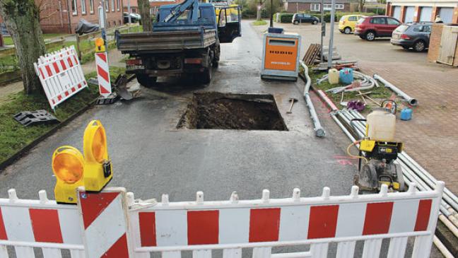 Leege Weg in Bunde gesperrt