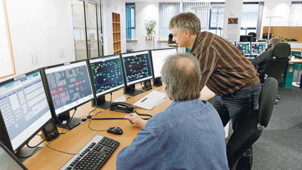 Die Netzleitstelle der EWE Netz GmbH in Oldenburg. © Foto: EWE