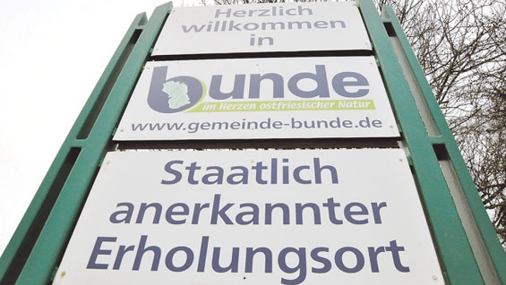 Die Schilder können bleiben: Bunde ist wieder als Erholungsort anerkannt worden. © Archivfoto: Boelmann
