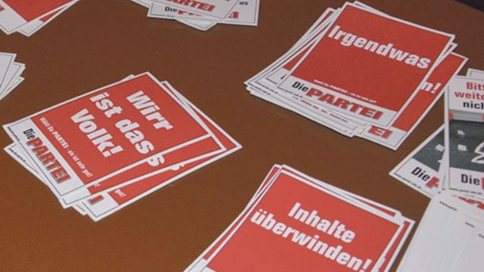»Die Partei« wirbt mit unterhaltsamen Parolen. © 
