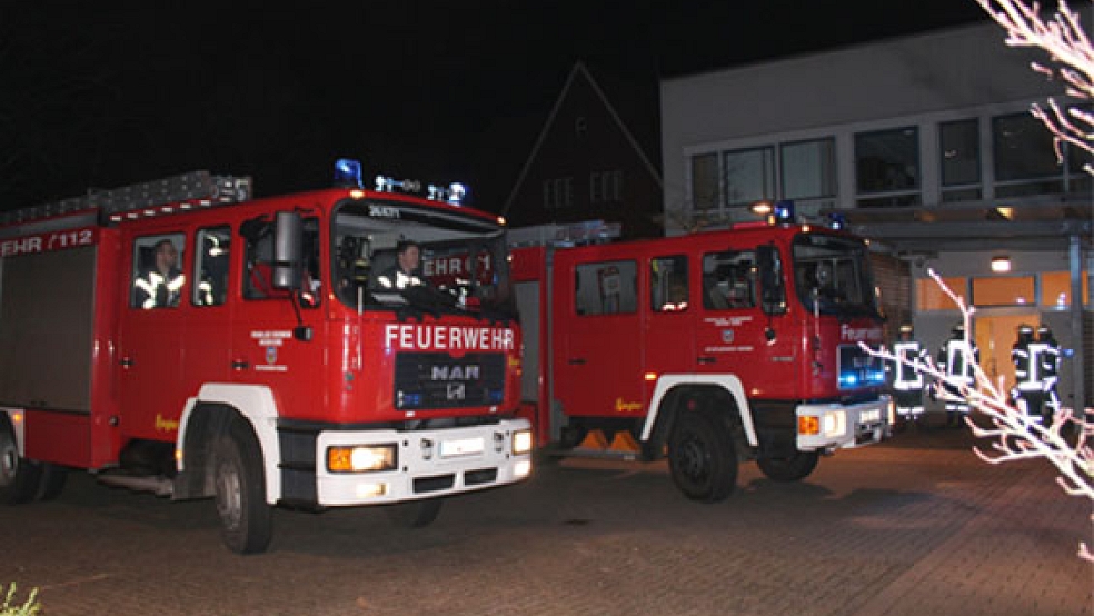 Die Feuerwehr Weener rückte heute Morgen zum Krankenhaus aus. © Foto: Rand (Feuerwehr)