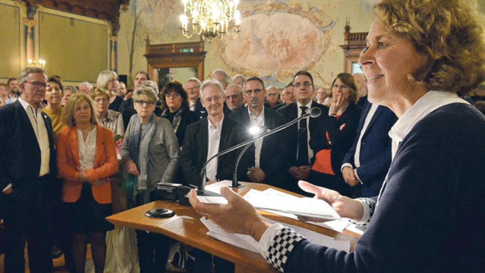 Bürgermeisterin Beatrix Kuhl begrüßte die Gäste. © Ammermann