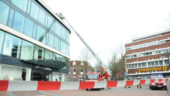 Fußgängerzone wegen Sturm gesperrt