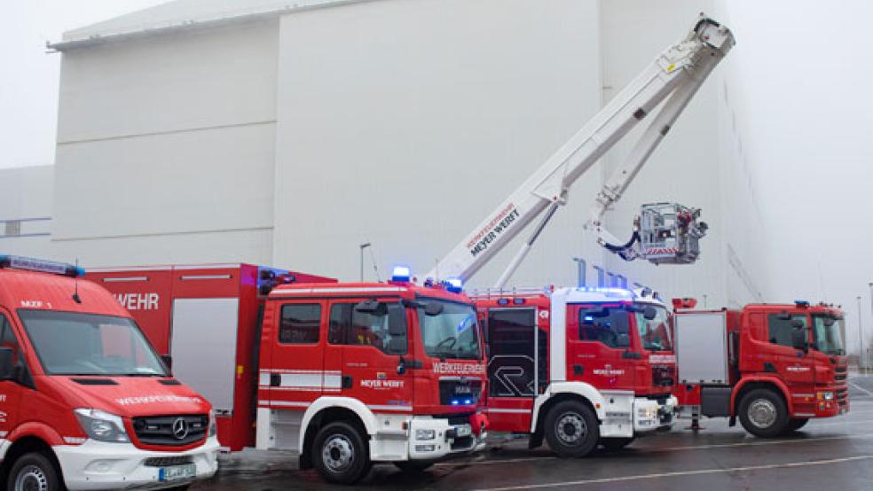 Die Werksfeuerwehr ist nur eine Komponente in dem geplanten »Meyer Port 4«-Konstrukt - ein Konstrukt, das für viel Ärger auf der Papenburger Werft sorgt. © Archivfoto: Meyer Werft