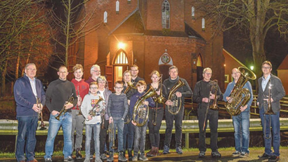 Der Posaunenchor der reformierten Kirchengemeinde in Ditzumerverlaat feiert mit einem Festgottesdienst am 29. März sein Jubiläum. © Foto: Bruins