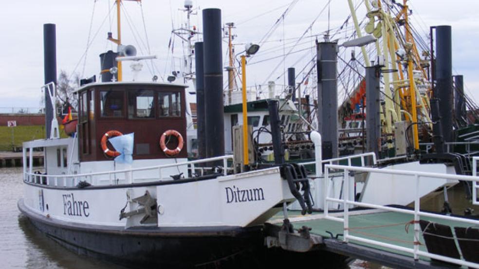 Die Emsfähre »Ditzum« wird ihren Betrieb ab 9. März aufgrund von Wartungsarbeiten vorübergehend einstellen. © Foto: Szyska