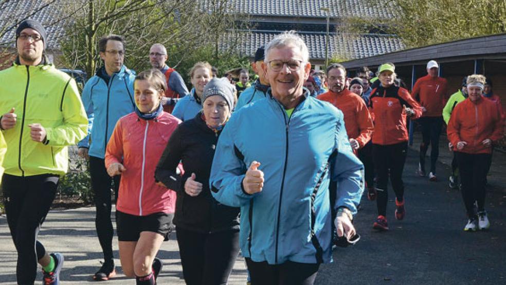 Mehr als 150 Läufer gingen bei der fünften Etappe der diesjährigen Winterlaufserie an den Start und konnten sich dabei über bestes Wetter freuen. © Fotos: Ammermann