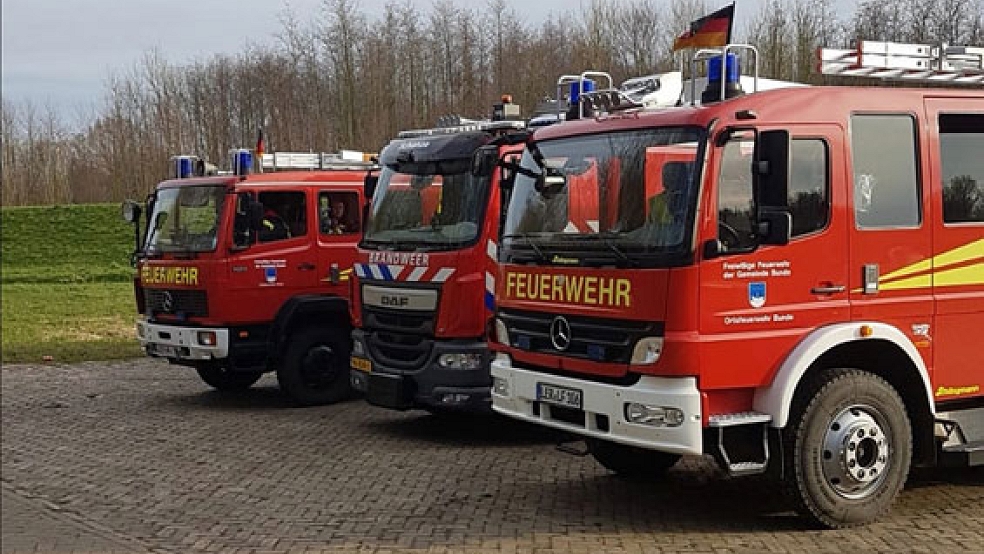 Die Bunder Feuerwehr rückte gestern Nachmittag in die Niederlande aus. © Foto: Iwanoff (Feuerwehr Bunde)