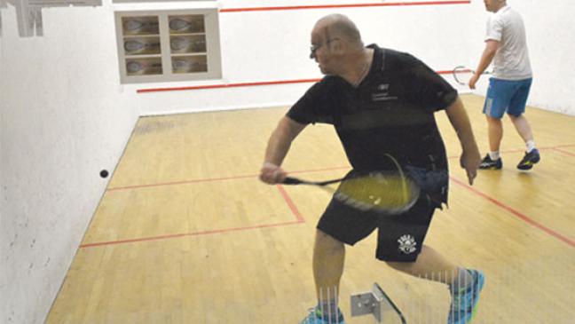 Einmal noch Squash vor der Auszeit
