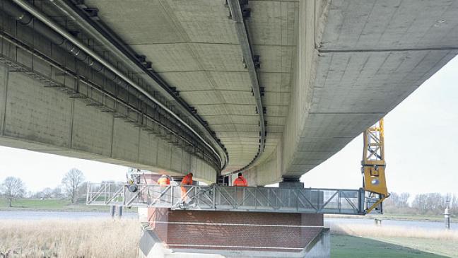 Brücken-Prüfung mit der Hand