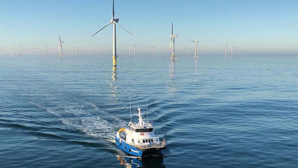 »Wind Force II« und »Wind Force III« werden jeweils vom Frühjahr bis zum Herbst von Borkum aus nahezu täglich Deutschlands ersten Offshore-Windpark »alpha ventus«, sowie den Windpark »Riffgat« bedienen.  © Foto: Reederei Norden-Frisia