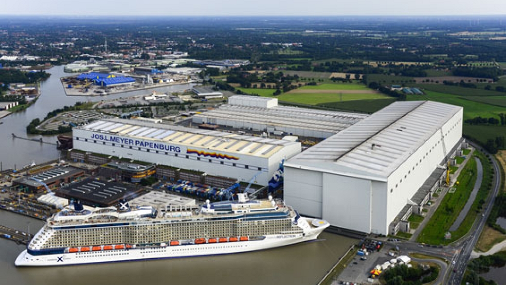 Auf der gesamten Meyer Werft gilt ab dem 1. Mai für zwei Monate Kurzarbeit. © Foto: Meyer Werft