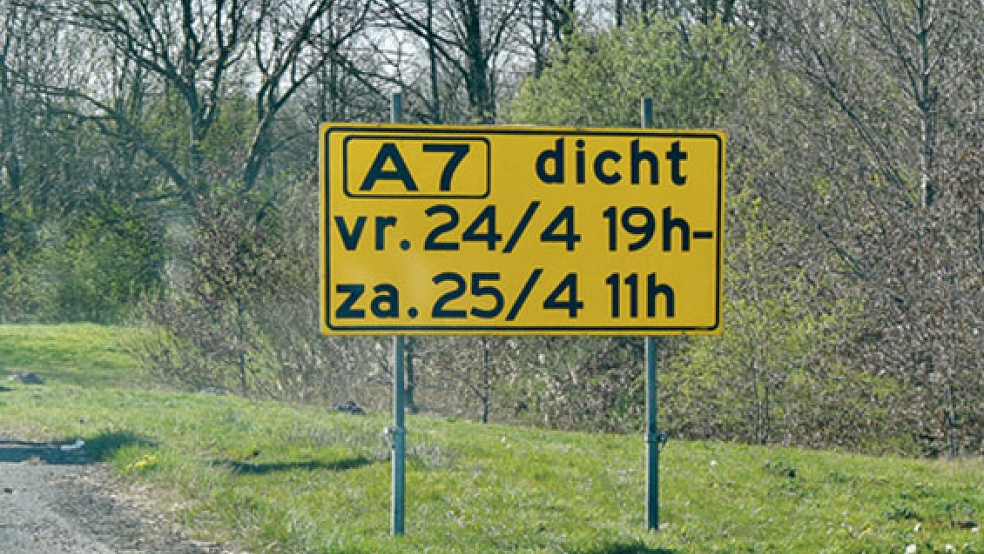 Der ursprüngliche Termin für die Sperrung der A280 und A7 ab dem 31. März wurde jetzt auf den 24. April verlegt. © Foto: Kuper