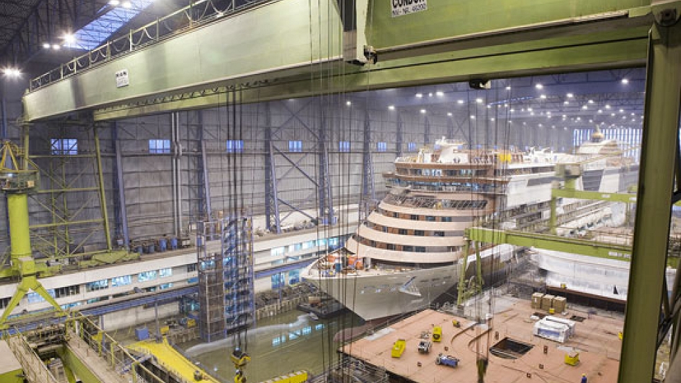 Die Einigungsstelle hat entschieden: Auf der Meyer Werft wird es ab 1. Mai Kurzarbeit geben. © Foto: Meyer Werft