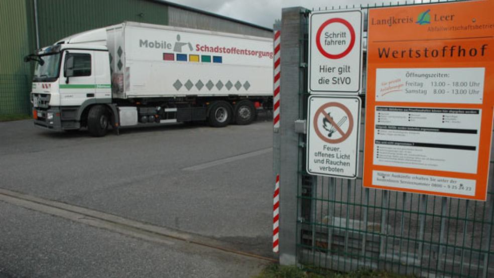 Der Wertstoffhof in Möhlenwarf wird wieder geöffnet. © Foto: Szyska