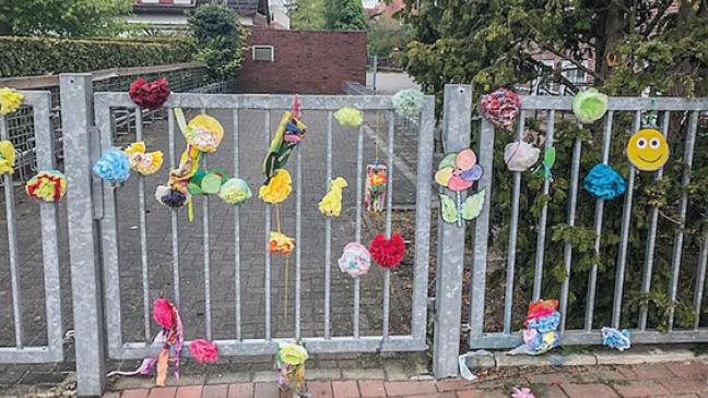 Bunter Willkommensgruß für Bunder Grundschüler