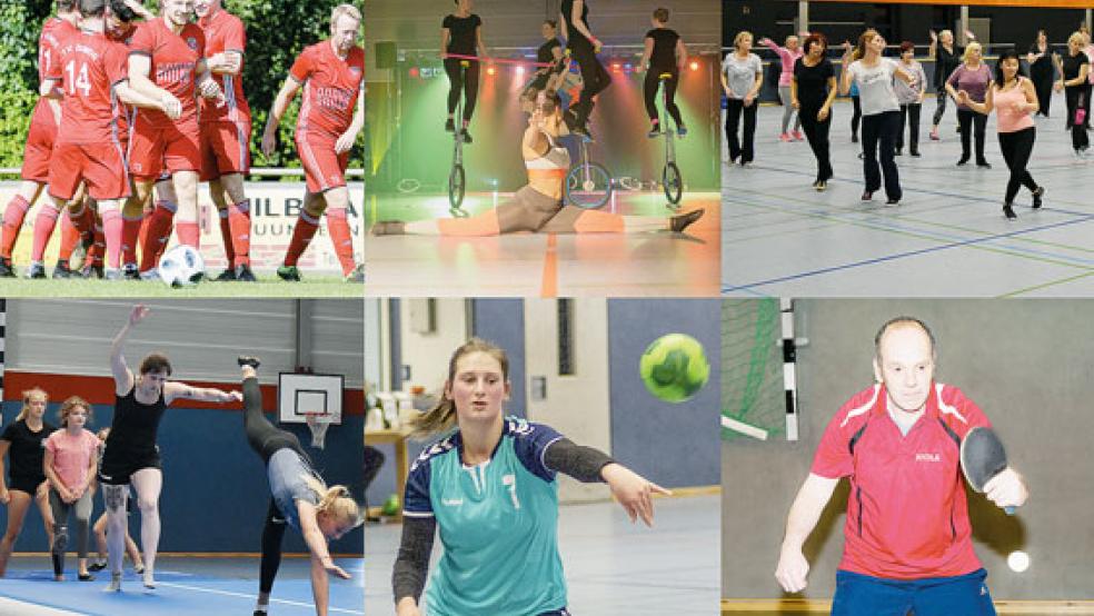 Der TV Bunde verfolgt das Ziel, für möglichst alle Altersklassen Sport anzubieten. Im Rheiderland hat kein anderer Verein so viele Sparten. © Collage: RZ