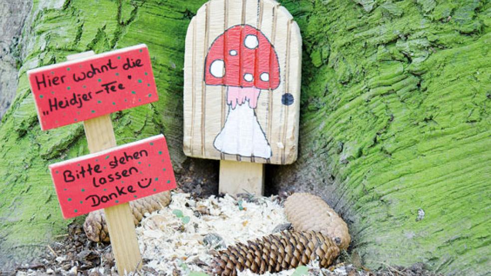 Die »Heidjer Fee« hat im Gehölz in Holthusen ein Zuhause gefunden.  © Foto: Hanken